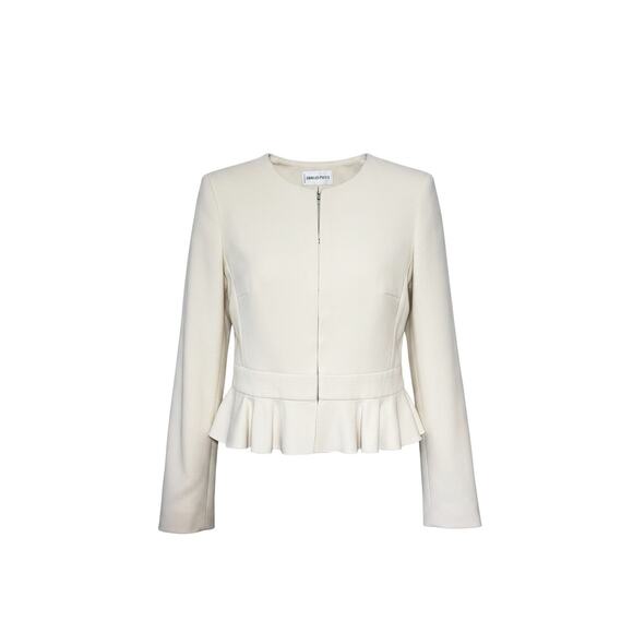 Emilio Pucci Jackets & Blazers - Emilio Pucci Peplum Jacket Cream Size 44 IT 10 US